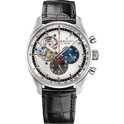 Zenith-03.2040.4061/69.C496 El Primero Chronomaster Open Stainless Steel / Silver 1969 / Alligator