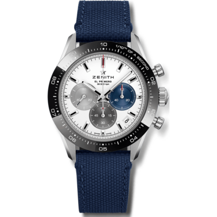 Zenith-03.3100.3600/69.C823 Chronomaster Sport Stainless Steel / Silver / Canvas