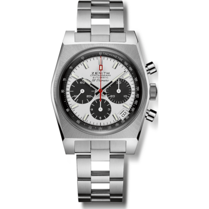 Zenith-03.A384.400/21.M384 El Primero A384 Revival 50th Anniversary El Primero Stainless Steel / Panda / Ladder