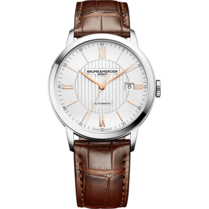 Baume & Mercier-10263 Classima Automatic 40 Stainless Steel / Silver / Alligator