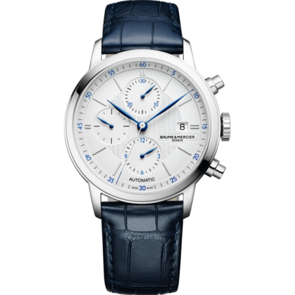Baume & Mercier-10330 Classima Chronograph Stainless Steel / Silver / Alligator