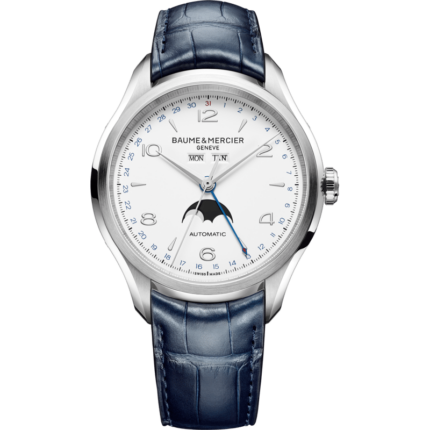 Baume & Mercier-10450 Clifton Complete Calendar Stainless Steel / White / Strap