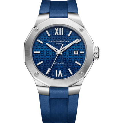 Baume & Mercier-10619 Riviera 42 Stainless Steel / Blue / Rubber