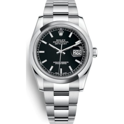Rolex-116200-0059 Datejust 36 Stainless Steel Domed / Oyster / Black