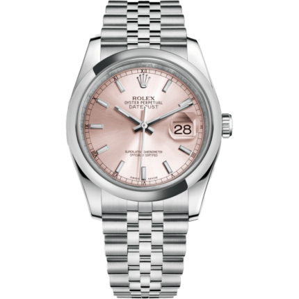 Rolex-116200-0095 Datejust 36 Stainless Steel Domed / Jubilee / Pink