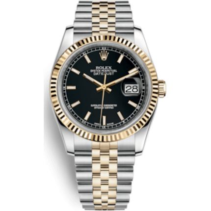 Rolex-116233-0199 Datejust 36 Rolesor Yellow Fluted / Jubilee / Black