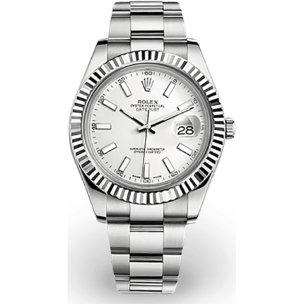 Rolex-116334-0001 Datejust II Fluted Rhodium