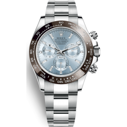 Rolex-116506-0002 Cosmograph Daytona Platinum / Cerachrom / Ice Blue - Baguette