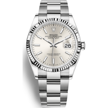 Rolex-126234-0014 Datejust 36 Stainless Steel / Fluted / Silver / Oyster