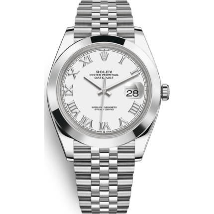 Rolex-126300-0016 Datejust 41 Stainless Steel Smooth / Jubilee / White Roman