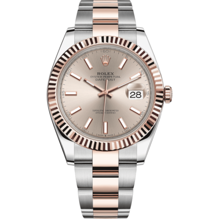 Rolex-126331-0009 Datejust 41 Rolesor Everose Fluted / Oyster / Sundust
