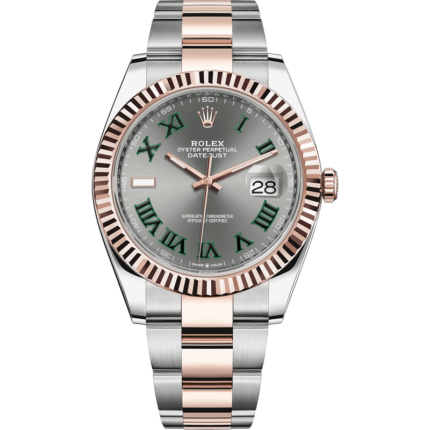 Rolex-126331-0015 Datejust 41 Rolesor Everose Fluted / Oyster / Slate - Roman