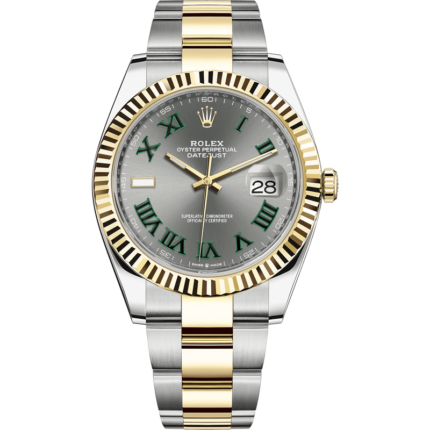 Rolex-126333-0019 Datejust 41 Rolesor Yellow Fluted / Oyster / Slate - Roman