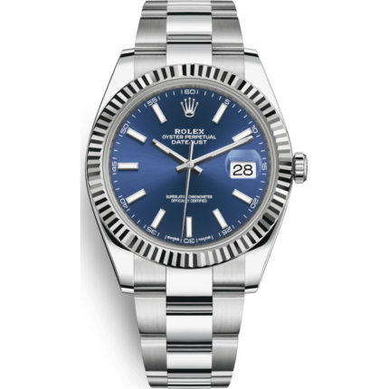 Rolex-126334-0001 Datejust 41 Stainless Steel Fluted / Oyster / Blue