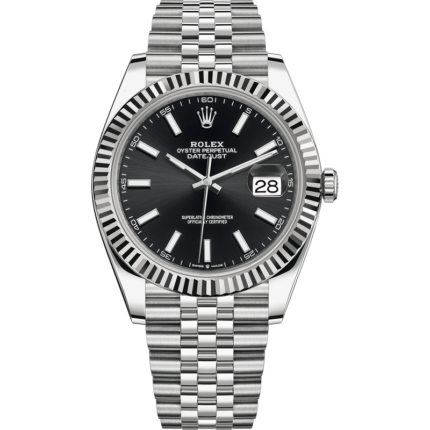 Rolex-126334-0018 Datejust 41 Stainless Steel Fluted / Jubilee / Black
