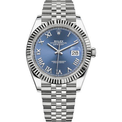 Rolex-126334-0026 Datejust 41 Stainless Steel Fluted / Blue - Roman / Jubilee
