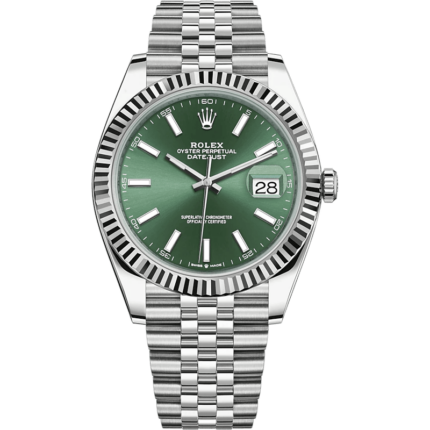 Rolex-126334-0028 Datejust 41 Stainless Steel - Fluted / Green / Jubilee