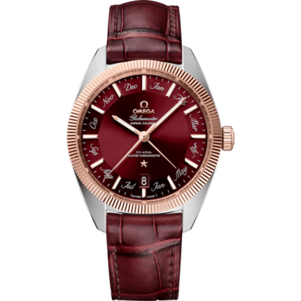 Omega-130.23.41.22.11.001 Globemaster Annual Calendar Stainless Steel / Sedna Gold / Burgundy