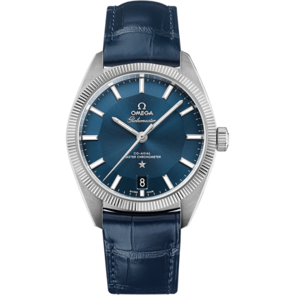Omega-130.33.39.21.03.001 Globemaster Stainless Steel / Blue / Leather