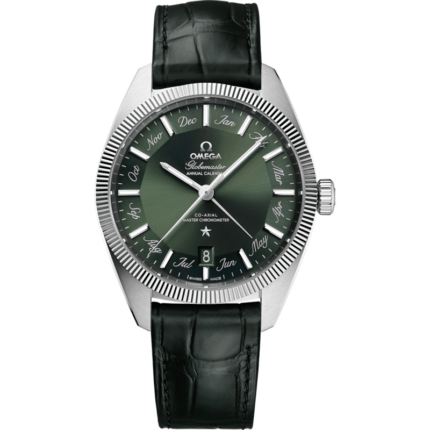 Omega-130.33.41.22.10.001 Globemaster Annual Calendar Stainless Steel / Green