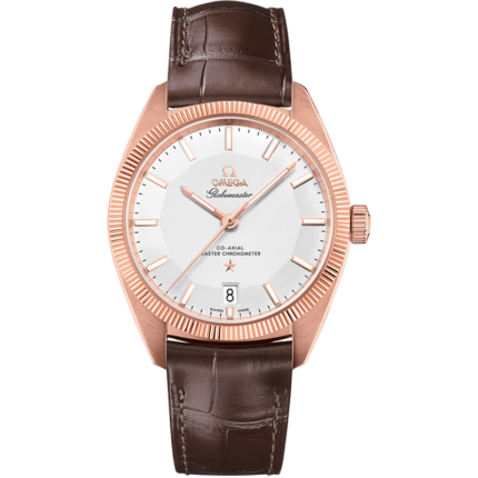 Omega-130.53.39.21.02.001 Globemaster Sedna Gold / Silver / Leather