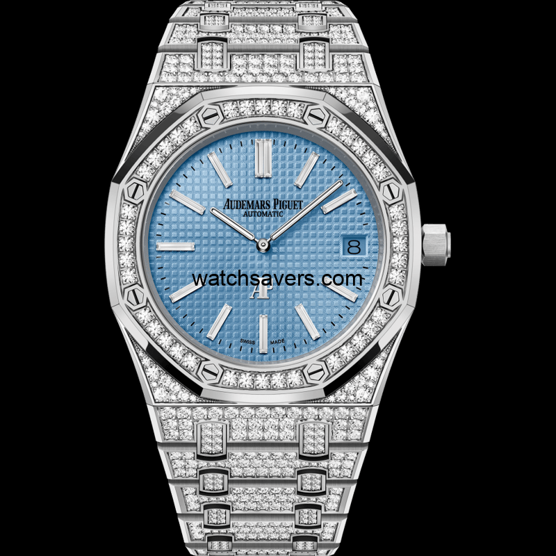 Audemars Piguet Royal Oak Extra Thin White Gold Diamond & Blue