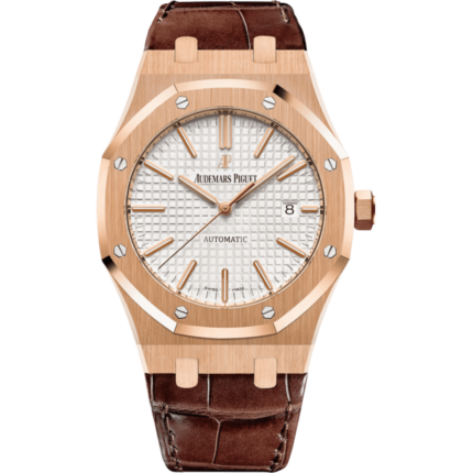 Audemars Piguet-15400OR.OO.D088CR.01 Royal Oak 15400 Pink Gold / Silver / Strap