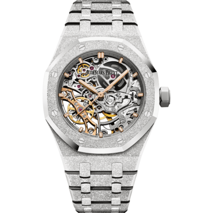 Audemars Piguet-15466BC.GG.1259BC.01 Royal Oak 37 Double Balance Wheel Openworked Frosted White Gold