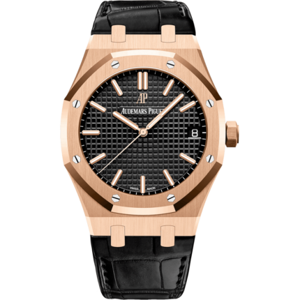 Audemars Piguet-15500OR.OO.D002CR.01 Royal Oak 15500 Pink Gold / Black / Strap