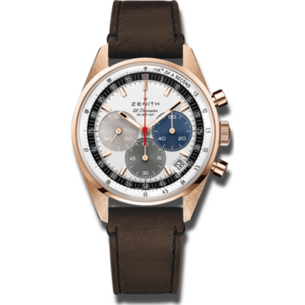 Zenith-18.3200.3600/69.C901 Chronomaster Original Rose Gold / Silver / Strap