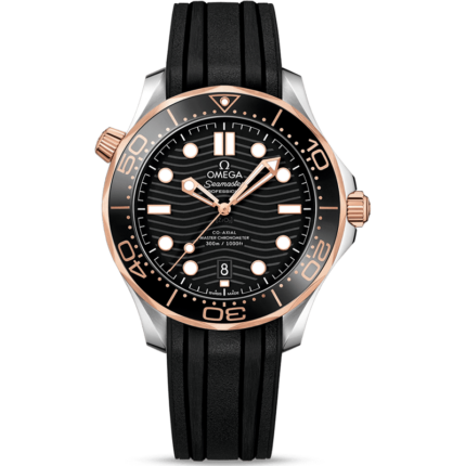 Omega-210.22.42.20.01.002 Seamaster Diver 300M Master Co-Axial 42 Stainless Steel / Sedna Gold / Black / Rubber