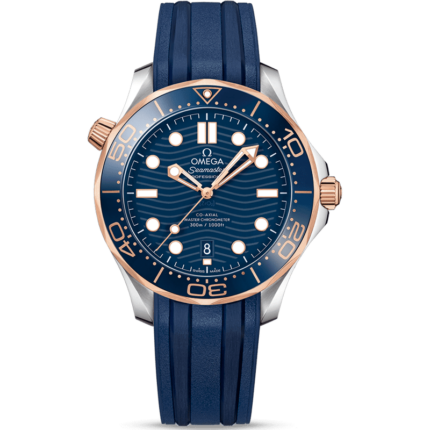 Omega-210.22.42.20.03.002 Seamaster Diver 300M Master Co-Axial 42 Stainless Steel / Sedna Gold / Blue / Rubber