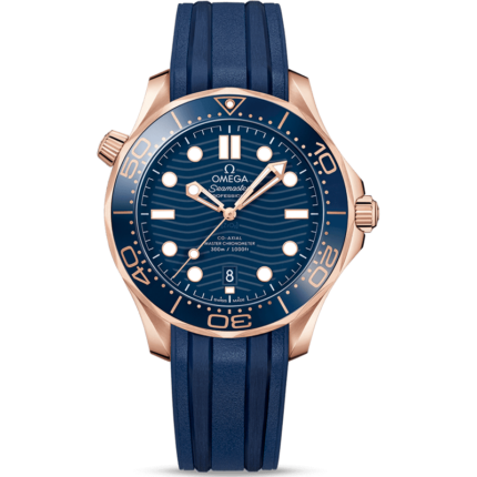 Omega-210.62.42.20.03.001 Seamaster Diver 300M Master Co-Axial 42 Sedna Gold / Blue / Rubber