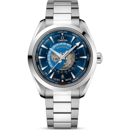 Omega-220.10.43.22.03.001 Seamaster Aqua Terra 150M Master Chronometer 43 Worldtimer Stainless Steel / Blue / Bracelet