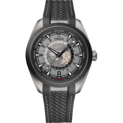 Omega-220.92.43.22.99.001 Seamaster Aqua Terra 150M Master Chronometer 43 Worldtimer Titanium - Ceramic / Grey / Rubber