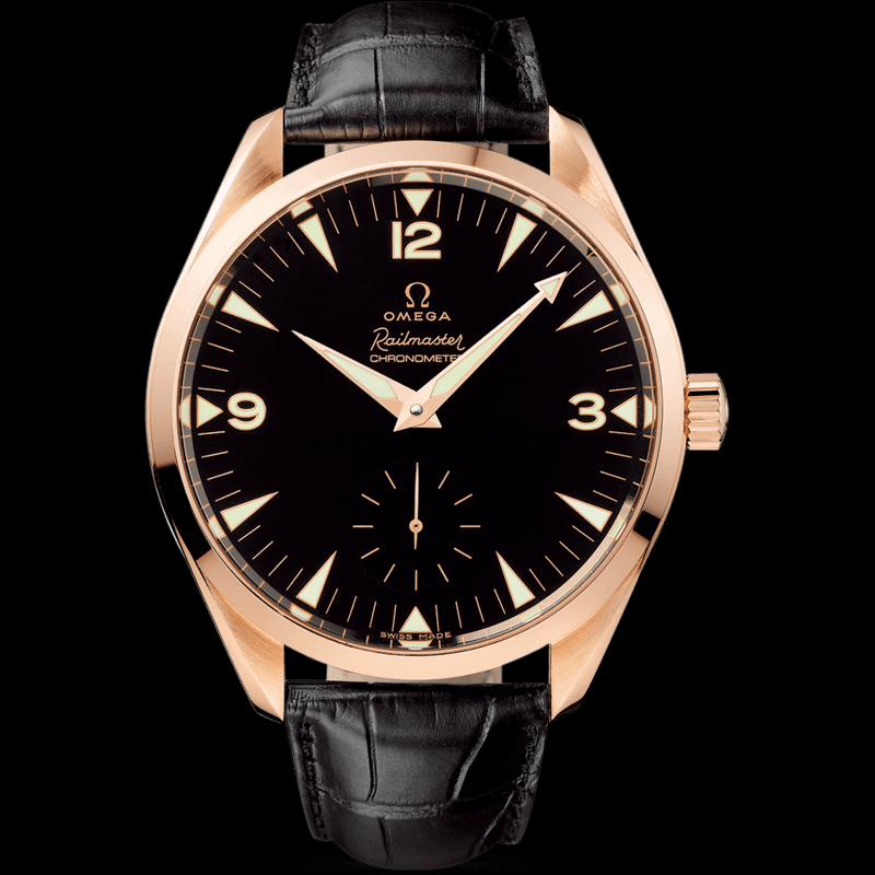 Omega-221.53.49.10.01.001 Seamaster Aqua Terra 150M Hand Wound 49.2 Railmaster Red Gold / Brown Alligator