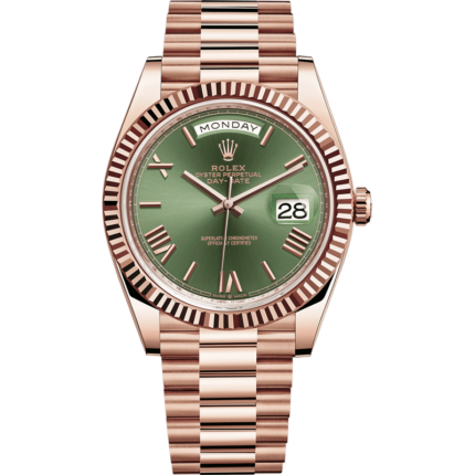 Rolex-228235-0025 Day-Date 40 Everose / Olive - Roman