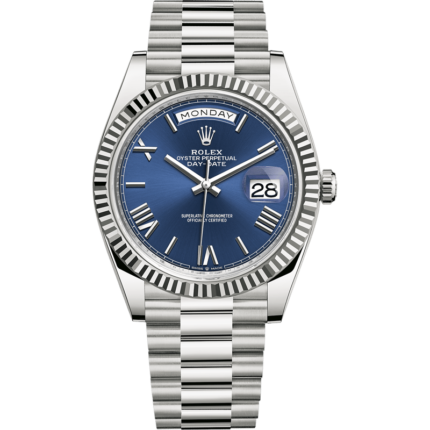 Rolex-228239-0007 Day-Date 40 White Gold / Blue - Roman