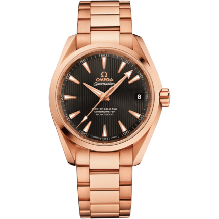 Omega-231.50.39.21.06.003 Seamaster Aqua Terra 150m Master Co-Axial 38.5 Red Gold / Grey / Bracelet