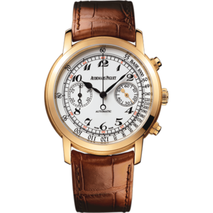 Audemars Piguet-26100OR.OO.D088CR.01 Jules Audemars 26100 Chronograph Pink Gold / White Vintage