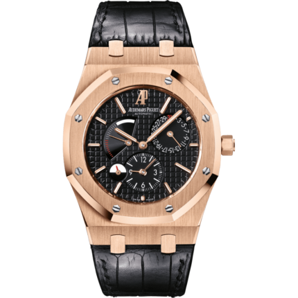 Audemars Piguet-26120OR.OO.D002CR.01 Royal Oak 26120 Dual Time Pink Gold / Black