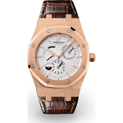 Audemars Piguet-26120OR.OO.D088CR.01 Royal Oak 26120 Dual Time Pink Gold / Silver