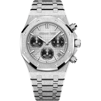 Audemars Piguet-26239BC.GG.1224BC.01 Royal Oak Chronograph 41 Frosted White Gold / Grey