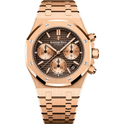 Audemars Piguet-26239OR.OO.1220OR.02 Royal Oak Chronograph 41 Pink Gold / Brown / Bracelet