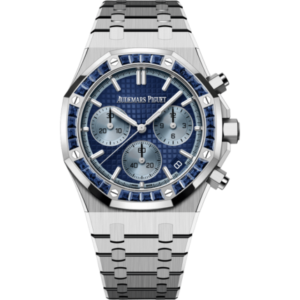 Audemars Piguet-26240BC.SS.1320BC.01 Royal Oak Chronograph 41 White Gold - Sapphire / Blue / Japan