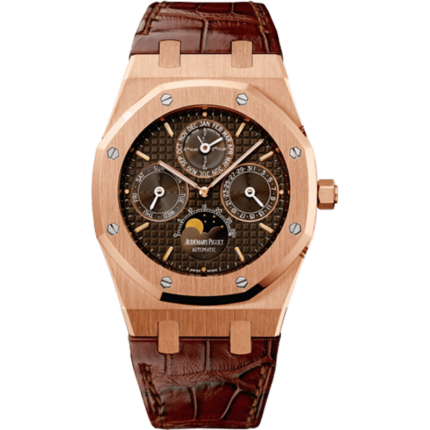Audemars Piguet-26252OR.OO.D092CR.01 Royal Oak Perpetual Calendar Pink Gold / Brown / Strap