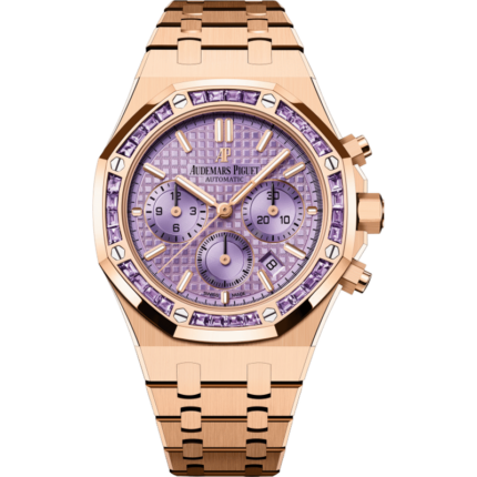 Audemars Piguet-26319OR.AY.1256OR.01 Royal Oak Chronograph 38 Pink Gold / Amethysts / Purple
