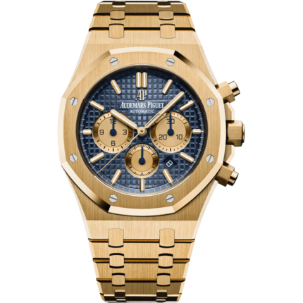Audemars Piguet-26331BA.OO.1220BA.01 Royal Oak Chronograph 41 Yellow Gold / Blue / Bracelet
