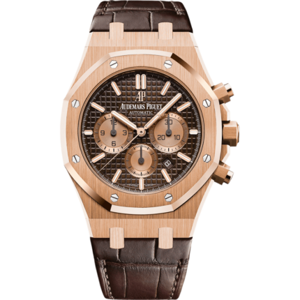 Audemars Piguet-26331OR.OO.D821CR.01 Royal Oak Chronograph 41 Pink Gold / Brown / Alligator