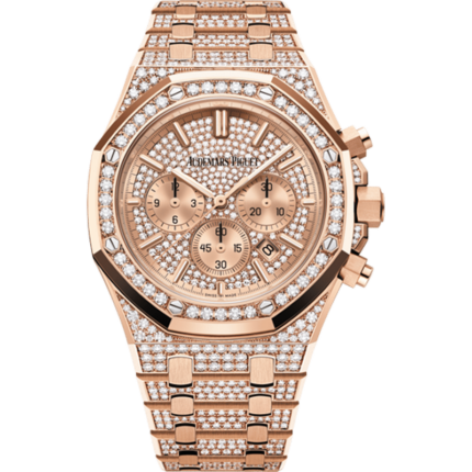 Audemars Piguet-26333OR.ZZ.1220OR.01 Royal Oak Chronograph 41 Pink Gold / Diamond